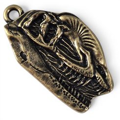 Pendentif Dilophosaurus, laiton ancien