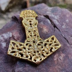 MARTEAU DE THOR - pendentif, plaqué or