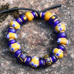 BRACELET, Celtic glass beads, reproduction