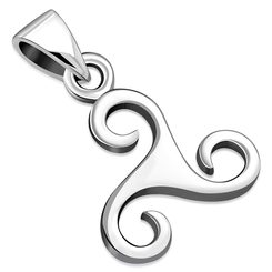 Triskel celtique, pendentif, argent 925/1000