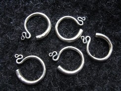 Boucles d'oreilles slaves, argent (925). 2,9 g