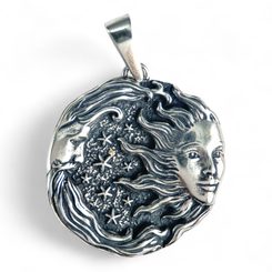 SUN and MOON, pendant, silver 925/1000