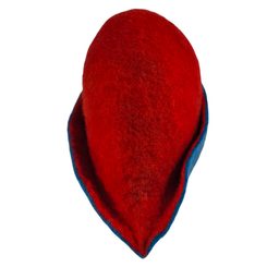 VÊTEMENT MEDIEVAL, doublé - laine, bleu et rouge