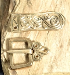 Slawische Gürtelbeschläge, Bronze, Replik