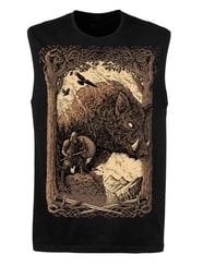 WILD BOAR SPIRIT, sleeveless T-Shirt