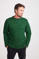 Irish fishing sweater, Aran, green