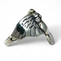 ATHENE NOCTUA - owl, silver pendant - large