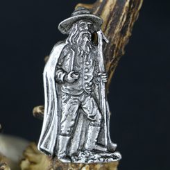 RÜBEZAHL - esprit montagnard, amulette, zinc, argent antique