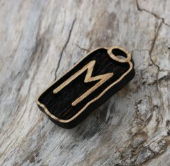 MANNAZ - Rune - Futhark, Wood
