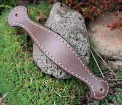 GOTHICA leather furniture handle, dark brown