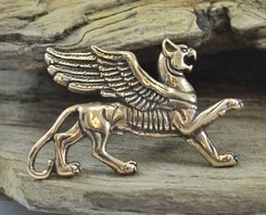 SCYTHIAN GRIFFIN, bronze pendant by Wulflund