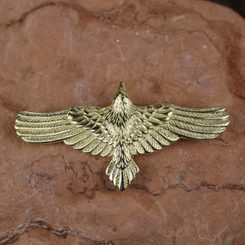 Flying CROW pendant, Gold Plated
