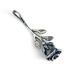 DESERT ROSE, rose, silver pendant, Ag 925/1000