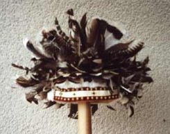 Indian Ceremonial Headdress with Feathers