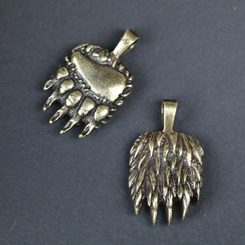 Collier tressé de loup viking