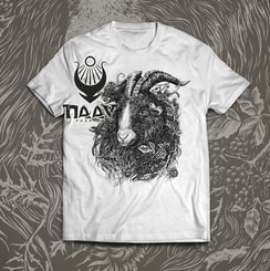 GOAT, men's T-shirt white, Druid collection