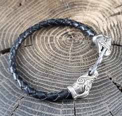 DRAIG - Dragon celtique, bracelet en étain, bolo