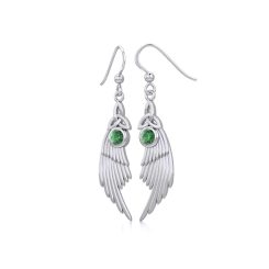 Celtic Trinity Knot Angel Wing Silver Earrings