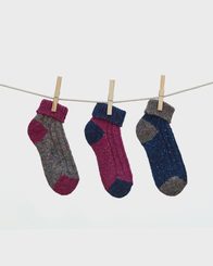 Adults Turn Down Ankle Sock, Ireland blue