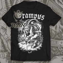 KRAMPUS T-shirt homme bw