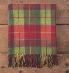 Wicklow Tartan, lambs wool blanket