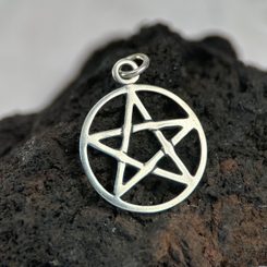 PENTAGRAM, silver pendant, Ag 925, small