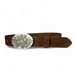 BOHEMIA, Czech lion, leather belt, brown