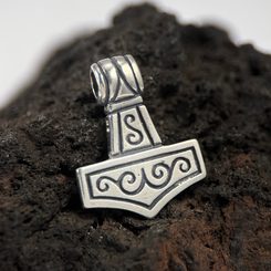 THOR'S HAMMER, small, silver pendant