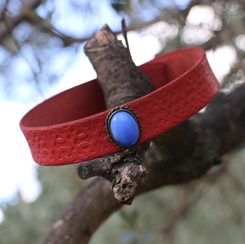 BORGIA leather Crown with Glass