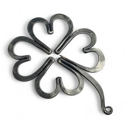 Four-leaf clover for luck, forged - large