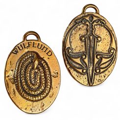 Wulflund, Anhänger, Bronze - Firmenwerbung