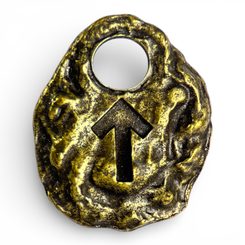 Tiwaz - Rune Pendant, antique brass