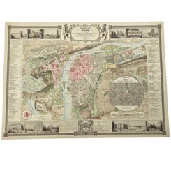 Prag, historische Karte, Büttenpapier