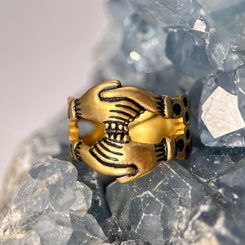 Mittelalter RING, 12. Jahrhundert, Silber 925 13g