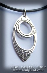 Celtic Necklace, handcrafted silver pendant, XIX