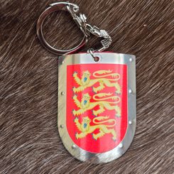 ENGLAND, MEDIEVAL SHIELD, keychain, metal, handmade