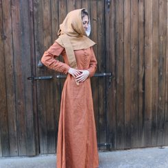 Mittelalterliche Frauenkleidung - bürgerliche Frau, 2. Hälfte des 14.
