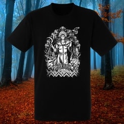 MORANA, Goddess of Death, men's black and white T-shirt