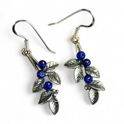 Blueberries, Earrings, silver