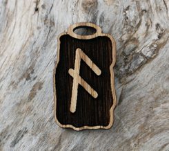 ANSUZ - Rune - Futhark, Bois