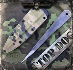 TOP DOG Throwing Knife + Tactical Sheath MULTICAM