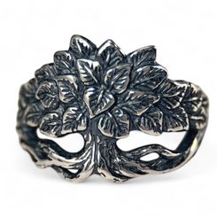Zwei Wölfe - Fenrir, Wolfsring, Silber Ag 925