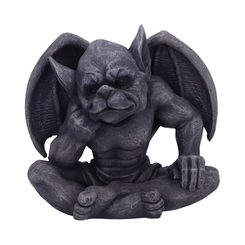 Laverne Dark Black Grotesque Gargoyle Figurine
