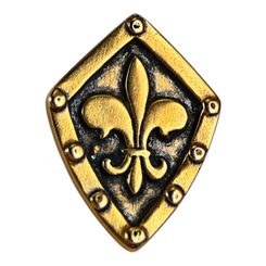 Fleur de Lis im Schild, Anhänger aus Bronze