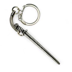 Viking sword keychain, zinc antique silver