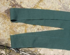 GREEN WOOLEN SHOE BELTS for viking or Slavic costume, pair