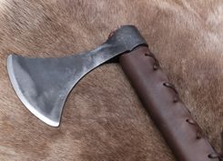 German horseman's axe, etched, replica