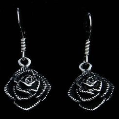 ROSE - Boucles d'oreilles en argent 925 Ag