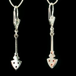 LUNA pendant, garnet, silver 925 11g