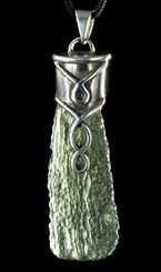 AVONLEA - Moldavite, sterling silver pendant